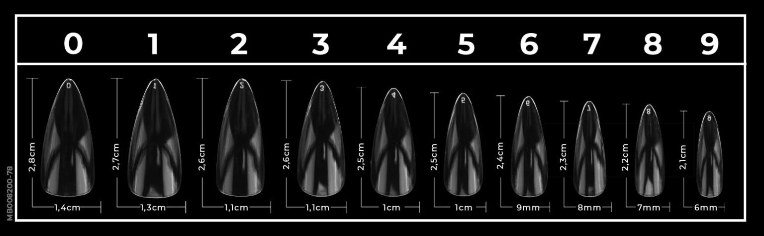 Tips Soft Gel Short Stiletto 100 Pcs Flamenco Sin Porosidad