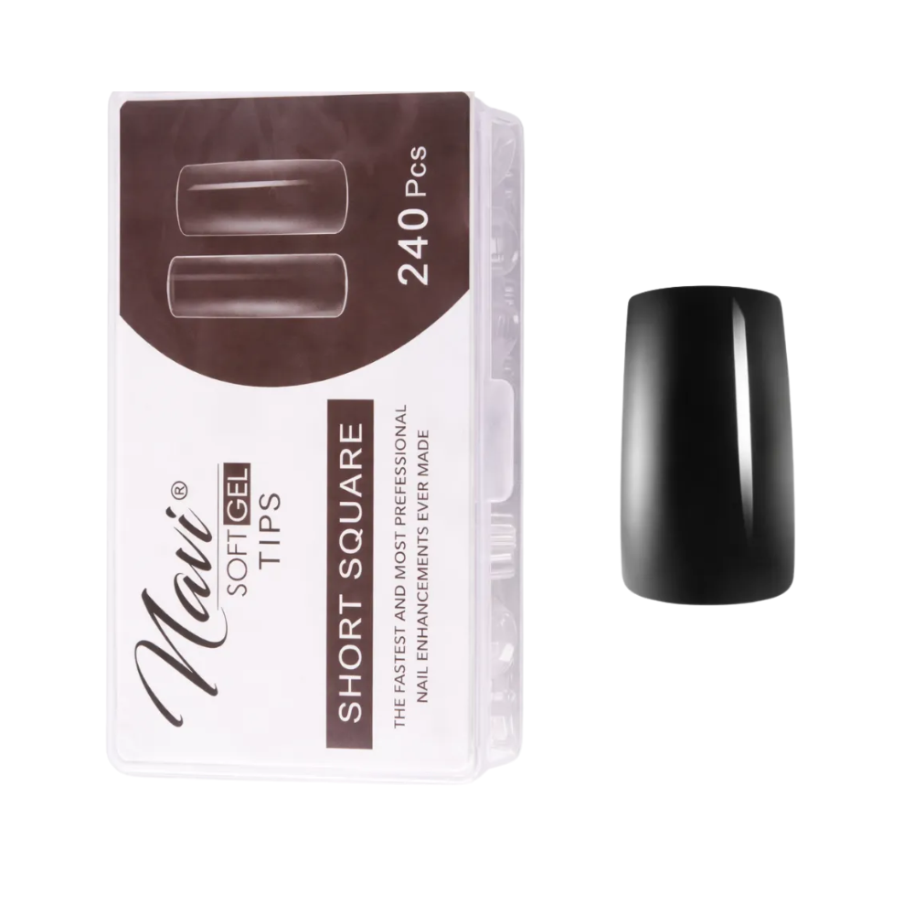 Tips Soft Gel Short Square 240 Pcs Navi
