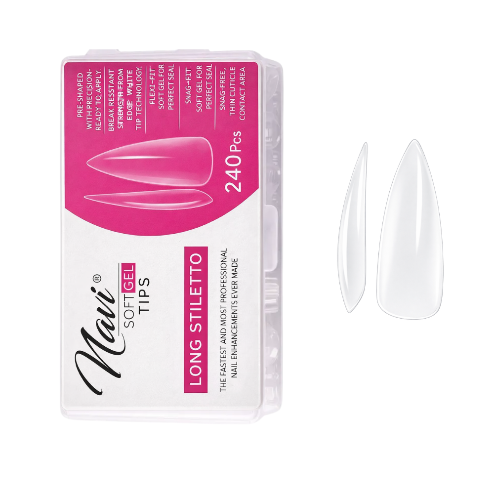 Tips Soft Gel Long Stiletto 500 Navi