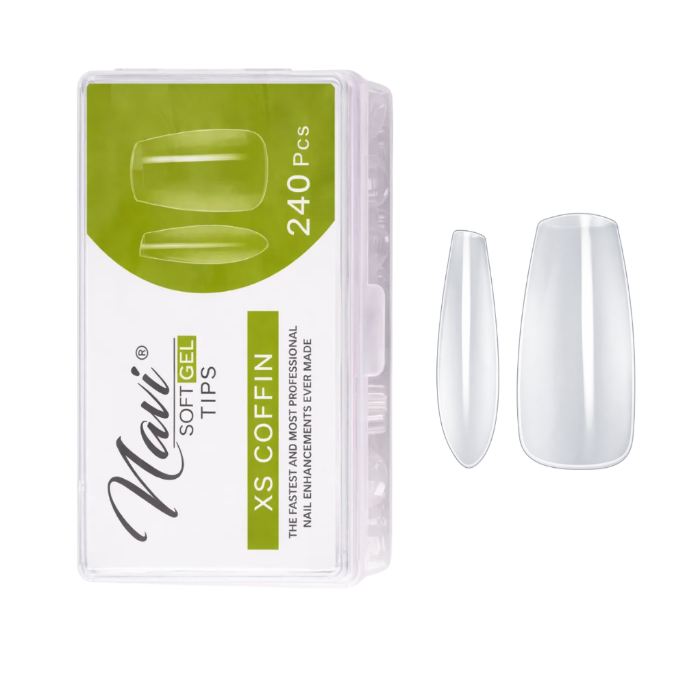Tips Soft Gel Xs Coffin 240 Pcs Navi