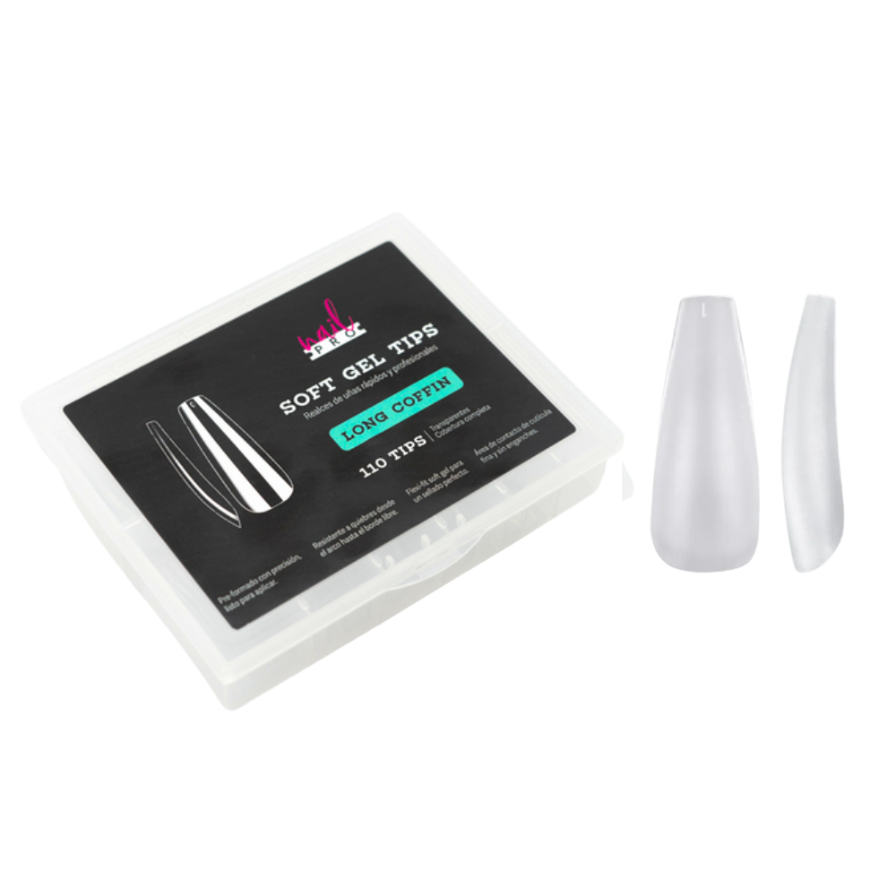 Tips Soft Gel Long Coffin110 Pcs Nail Pro