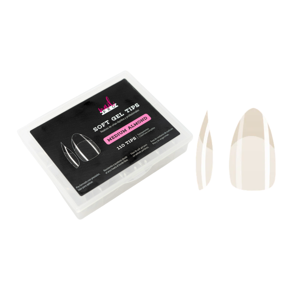 Tips Soft Gel Medium Almond 110 Pcs Nail Pro