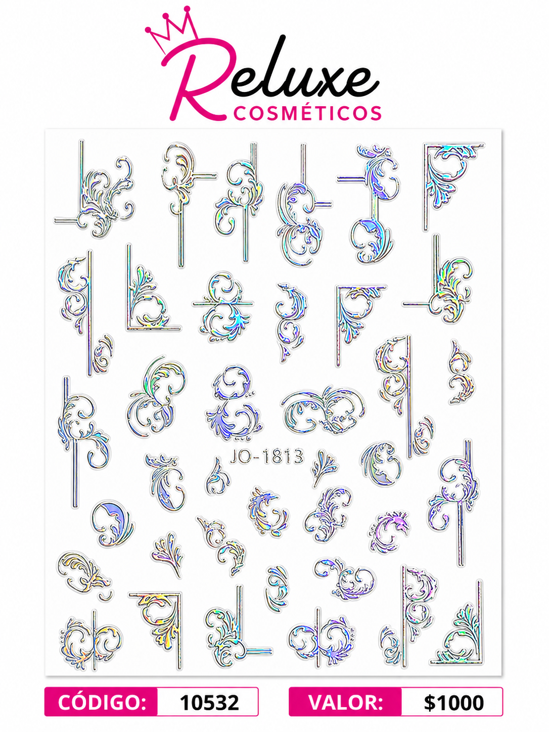 Sticker Arabescos Tornasol Jo-1813