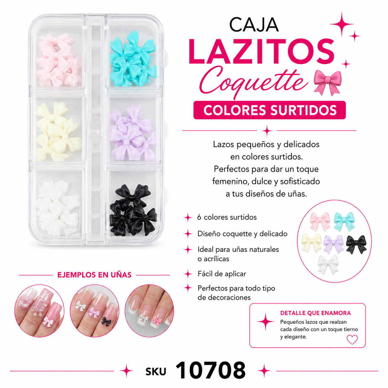 Caja Lazitos Coquette Colores Surtidos