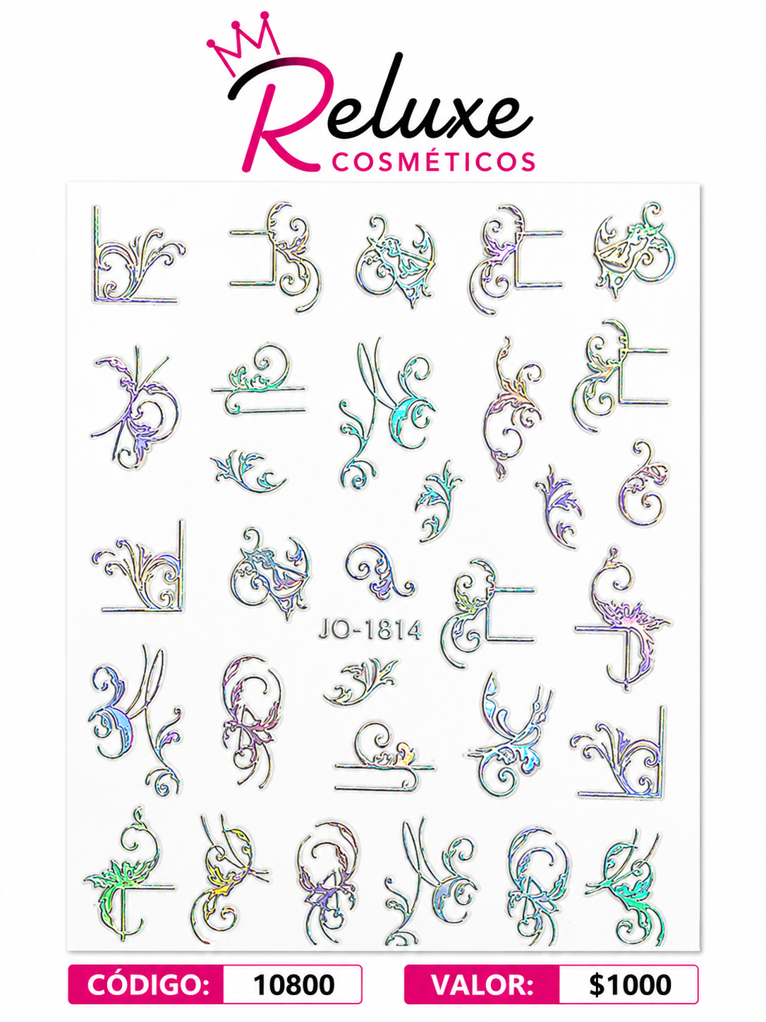 Sticker Arabescos Tornasol Jo-1814
