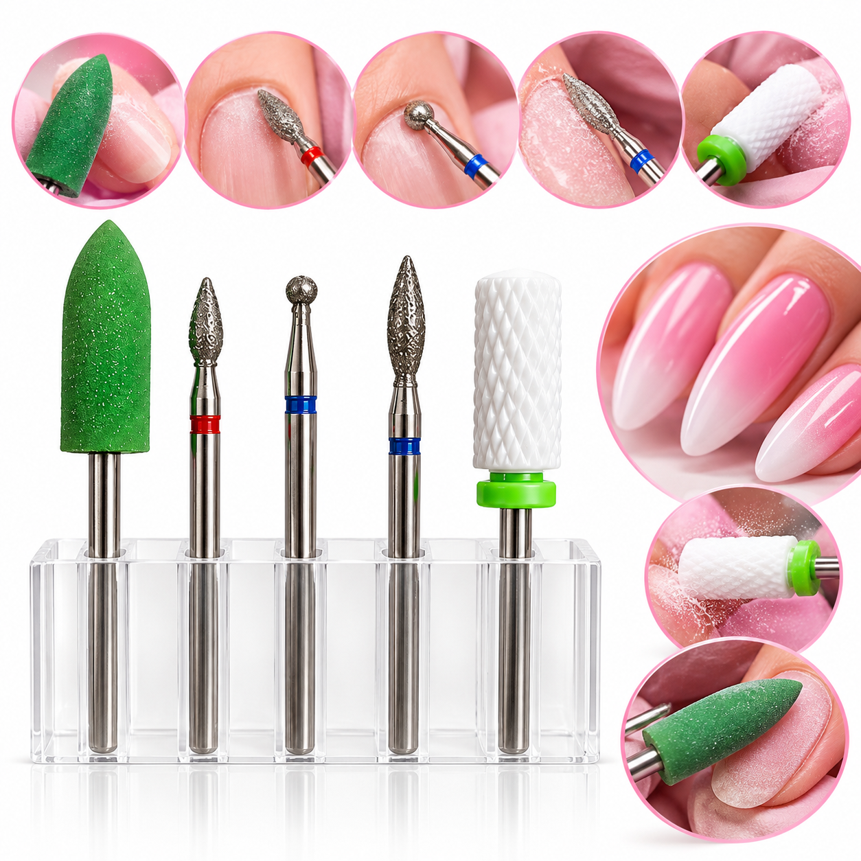 Set De Fresas x5 Diamantada Ceramica/Silicona
