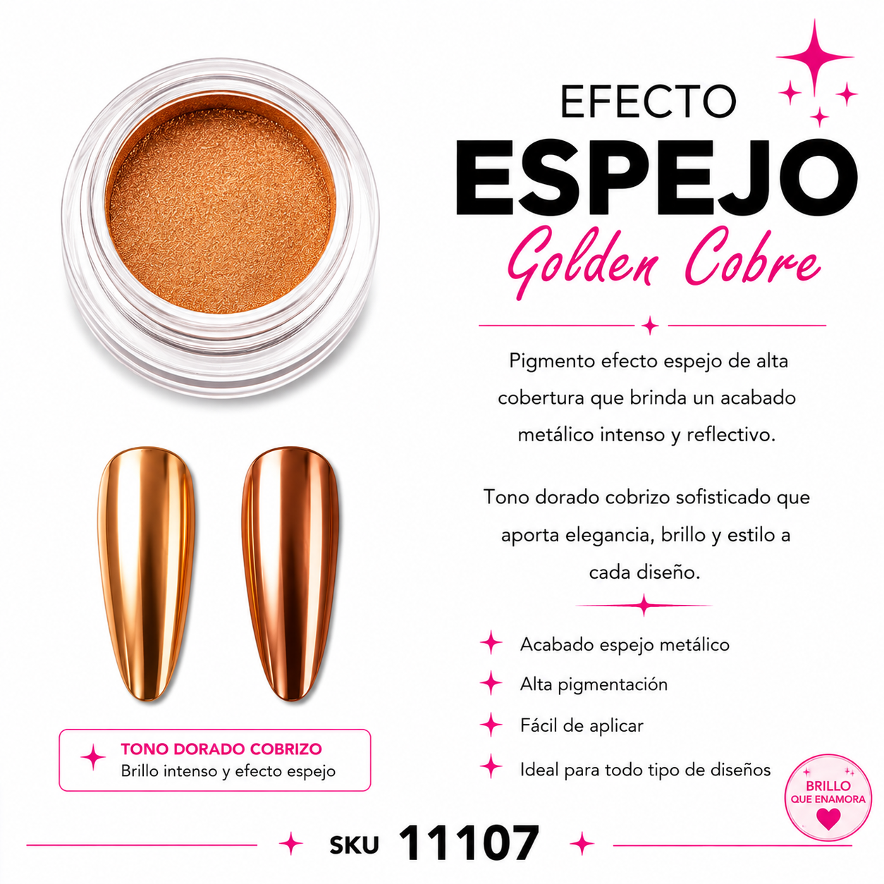 EFECTO ESPEJO GOLDEN (COBRE) UNIDAD