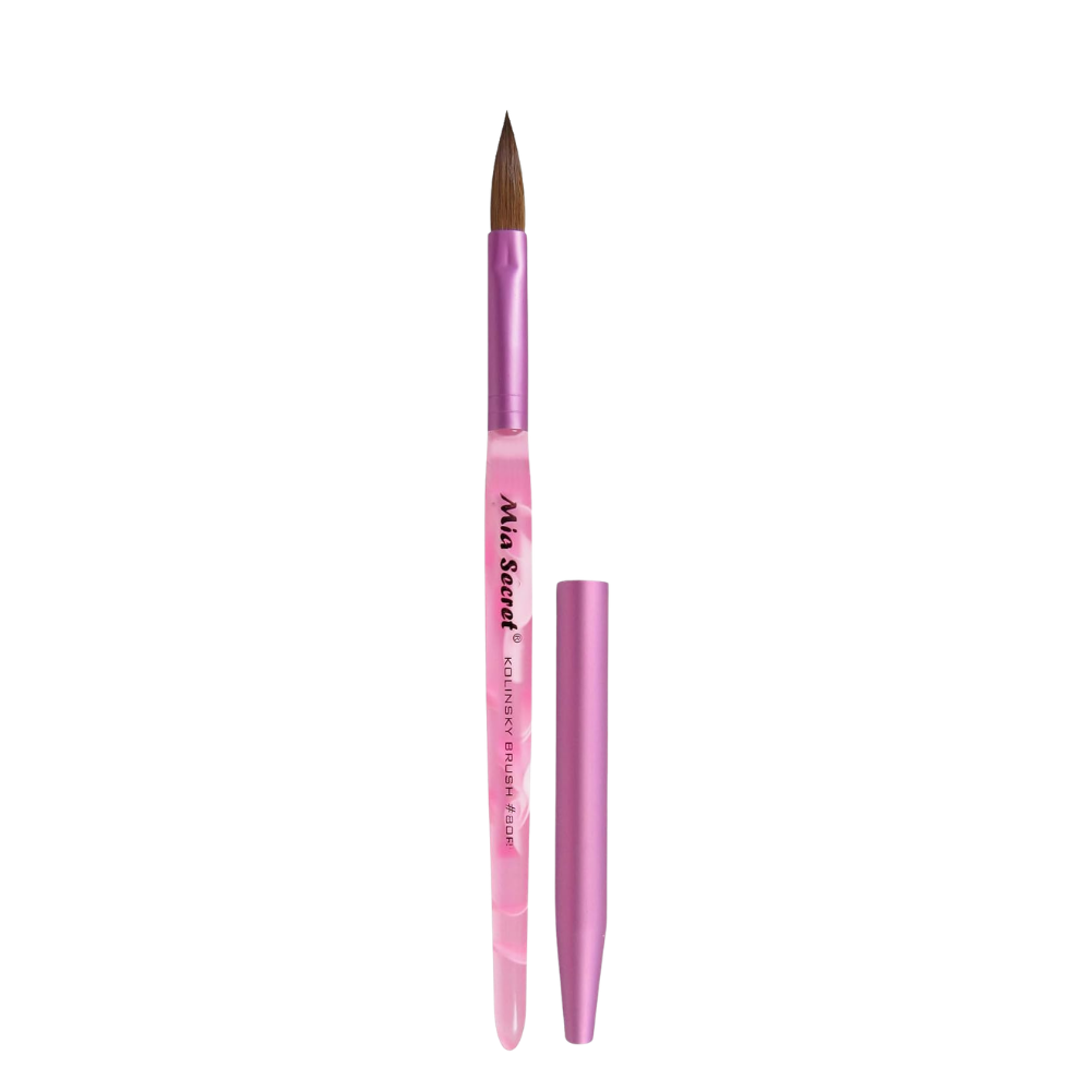 Pincel Para Acrilico Mia Secret Oval Kolinsky N8 Rosa
