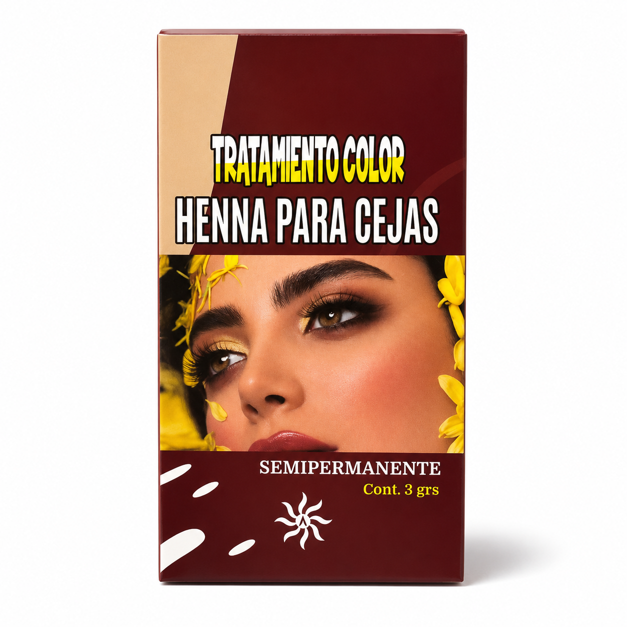 Kit Henna Cejas Semipermanente Con Activador Café Claro