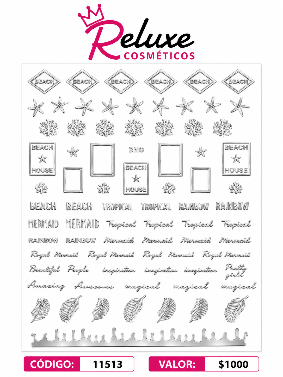 Sticker Plateado Paradise Beach House Ref: 209