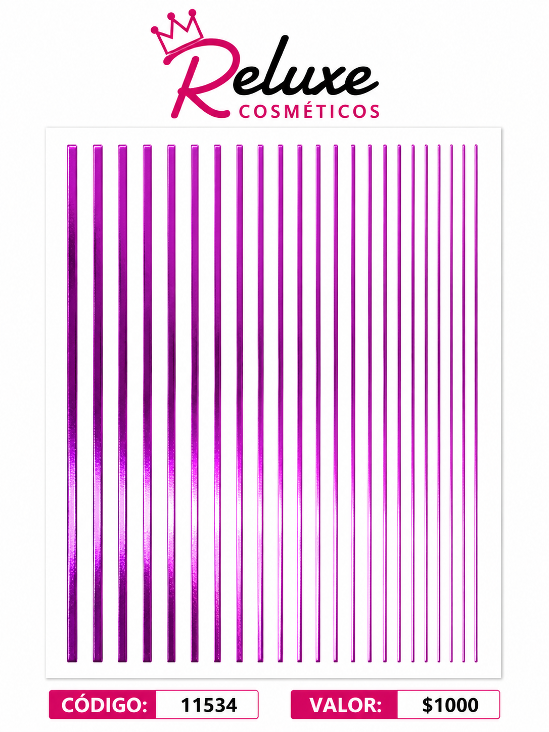 Sticker Lineas Morado Claro