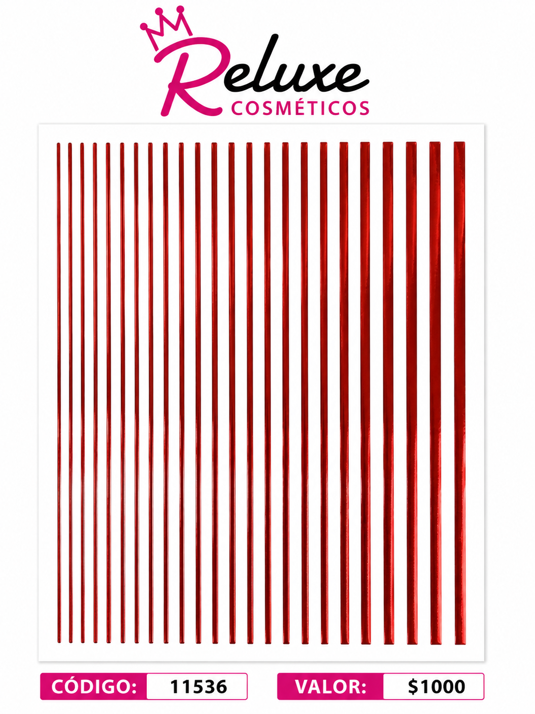 Sticker Líneas Rojo