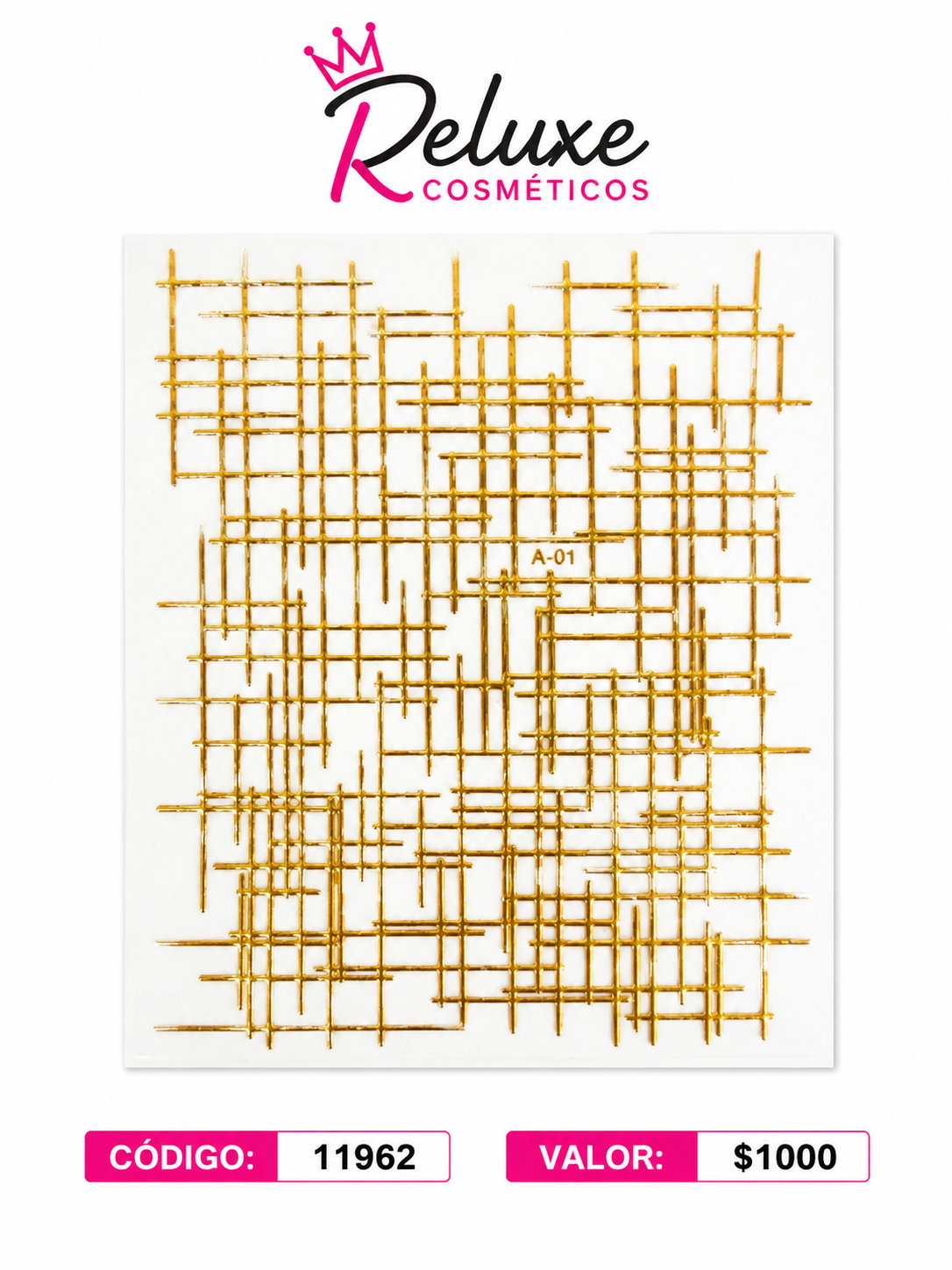Sticker Lineas Doradas A-01
