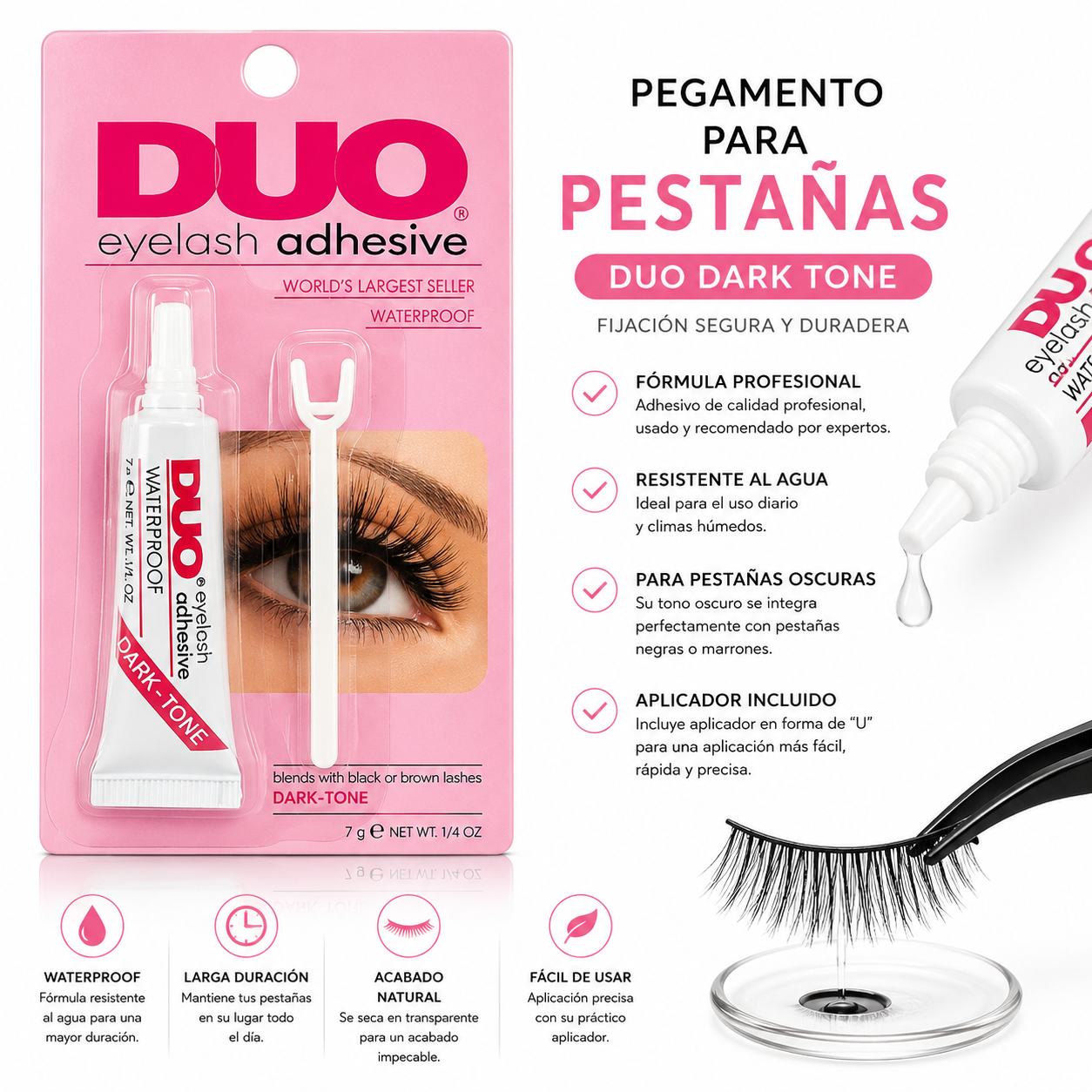 Eyelash Adhesivo Pegamento Pestañas Negro