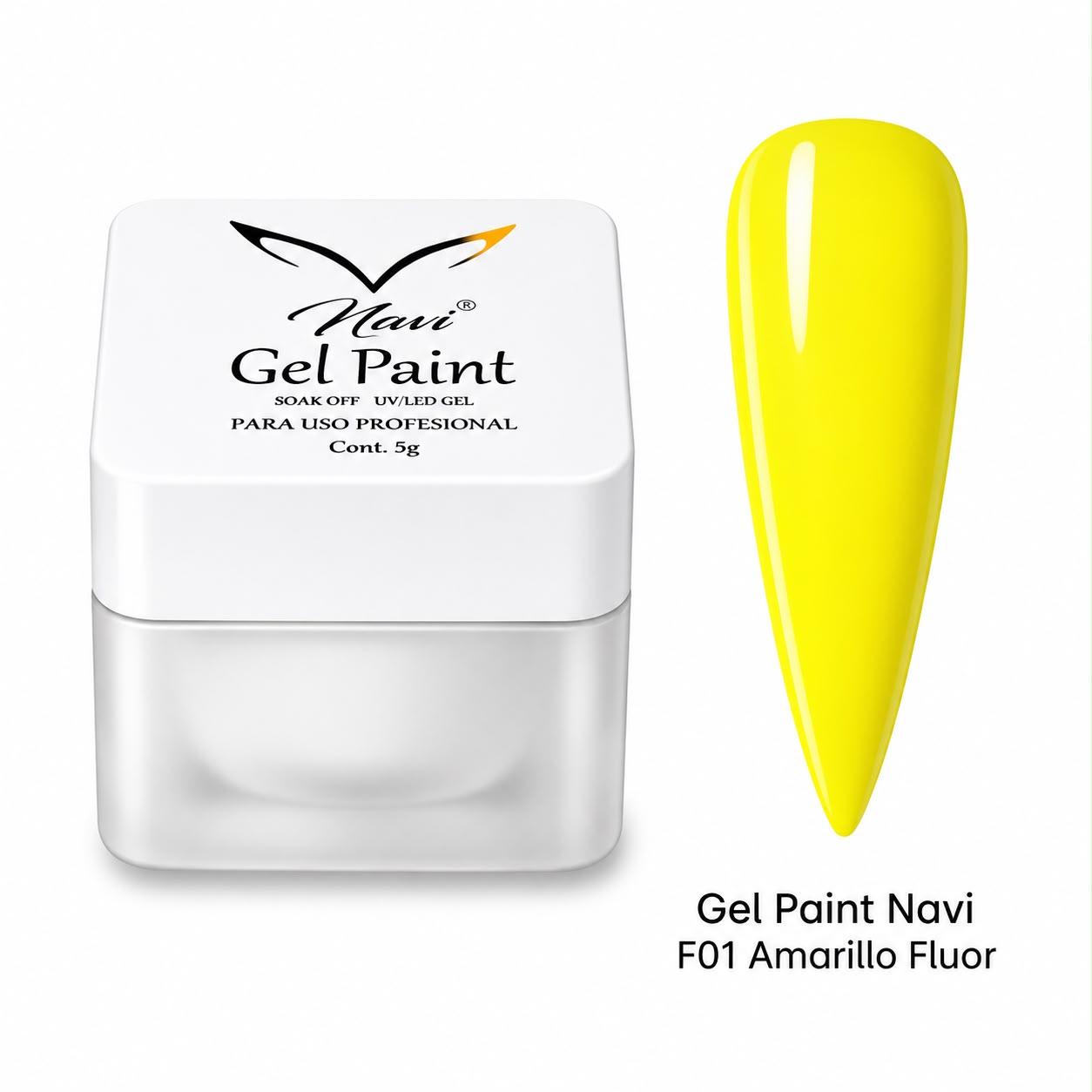 Gel Paint Navi F01 5GR Amarillo Fluor