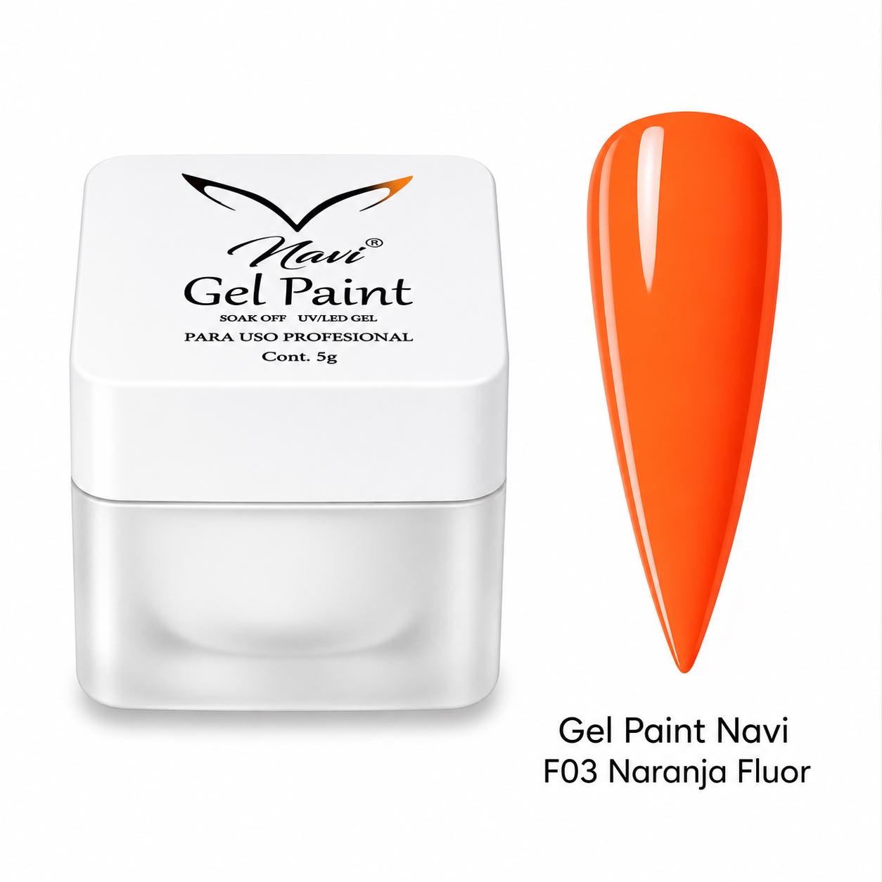Gel Paint Navi F03 5GR Naranjo Fluor