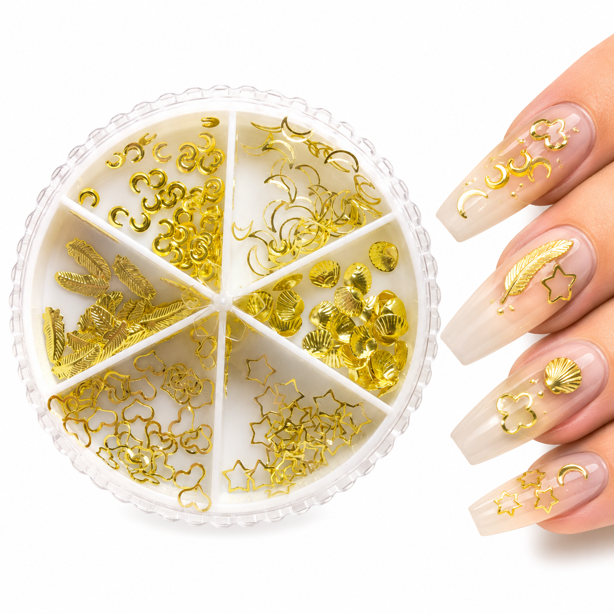 Tachas Ruleta Dorado Surtidas