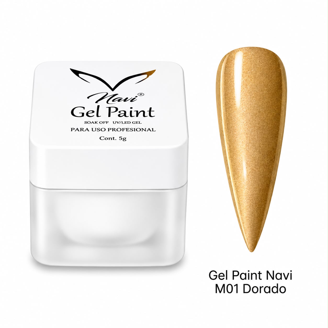 Gel Paint Navi Metalizado 5G Dorado M01