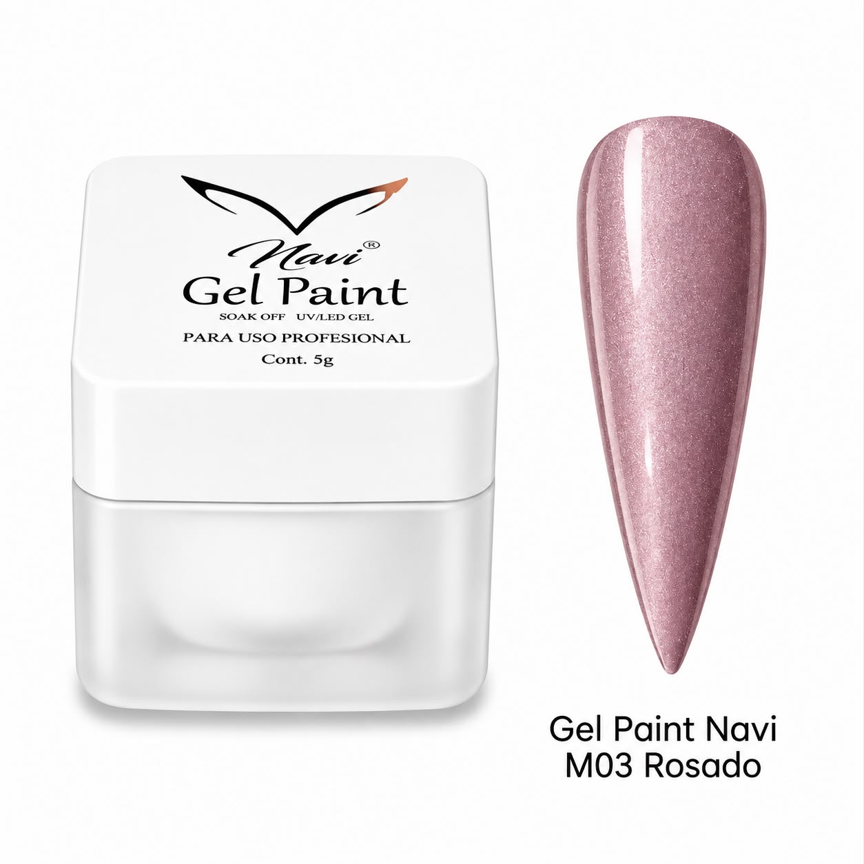 Gel Paint Navi Metalizado 5G Rose Gold M03