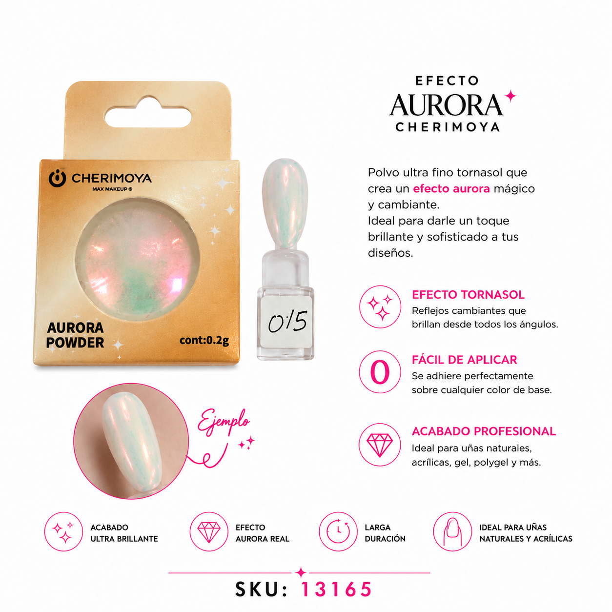 Efecto Aurora Rosado Tornasol