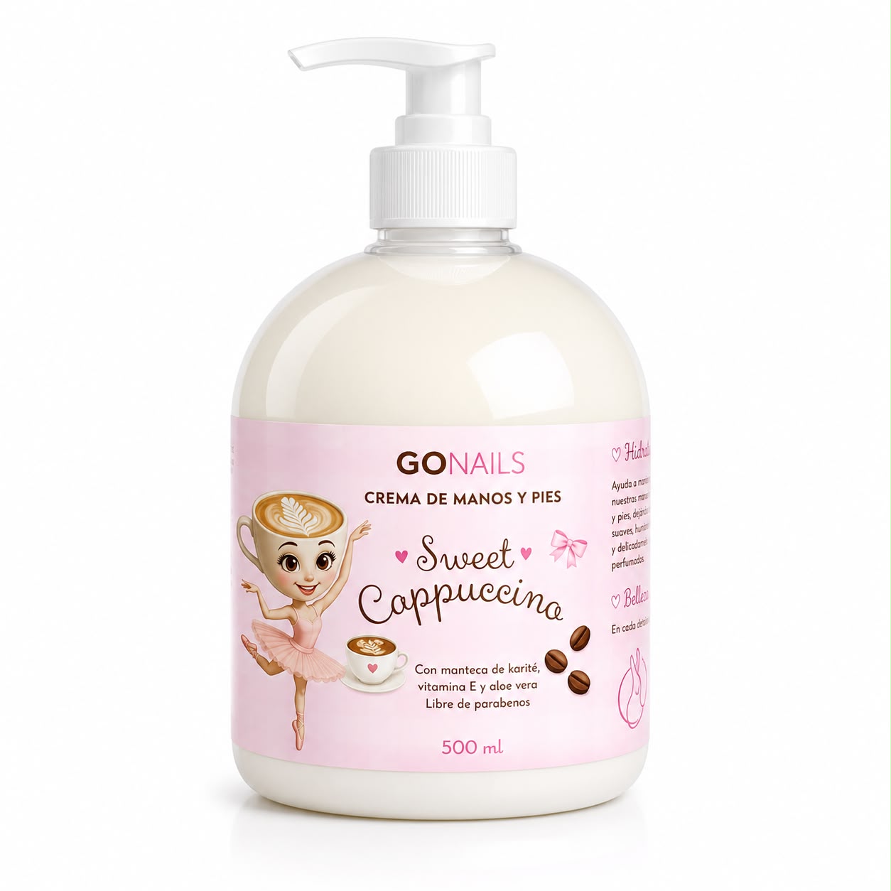 Crema De Manos y Pies Gonails Cappuccina 500 Ml