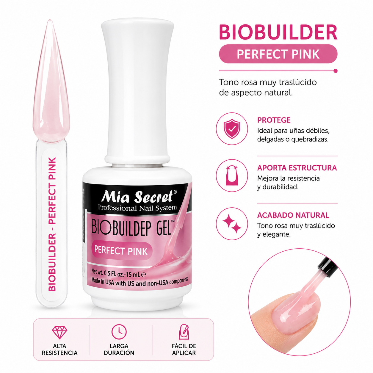 BioBuilder Perfect Pink 15ML Mia Secret