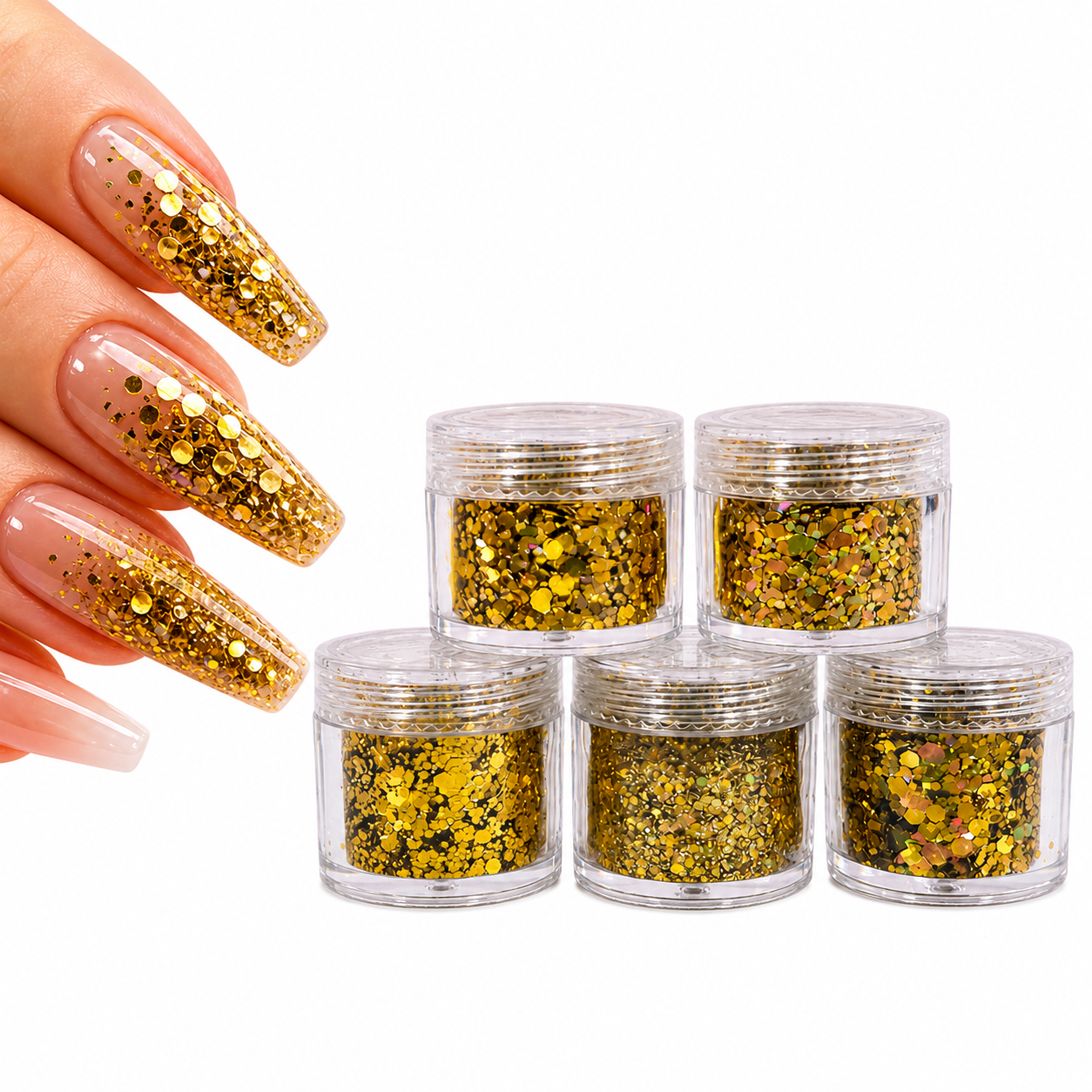 Glitter Dorado Set X5