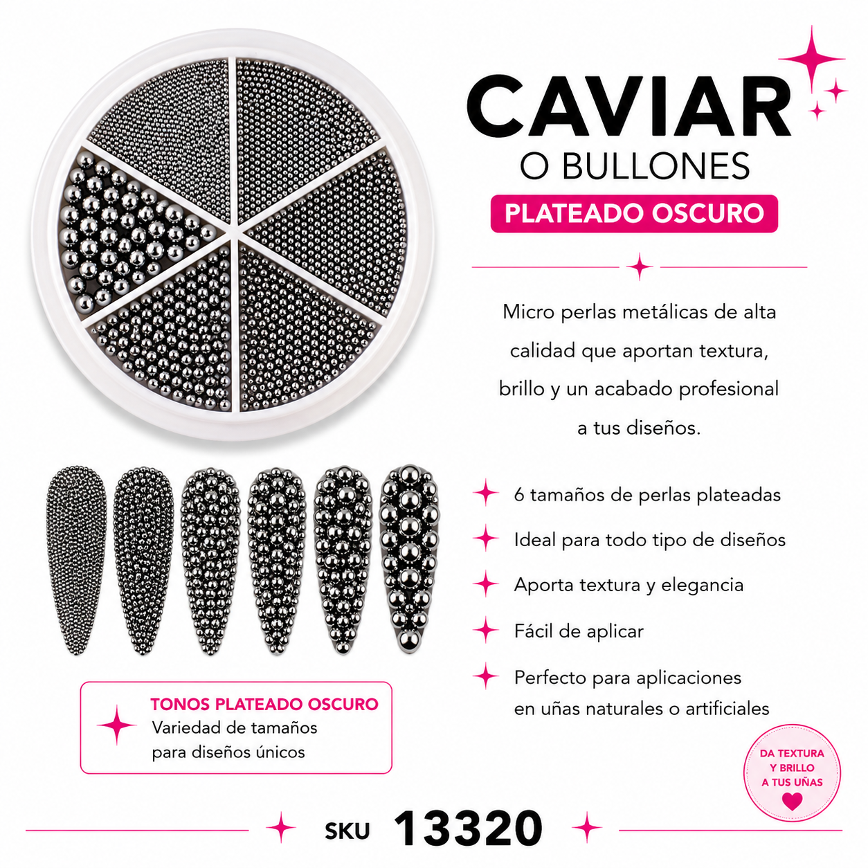 Caviar Builones Plateado Oscuro Ruleta