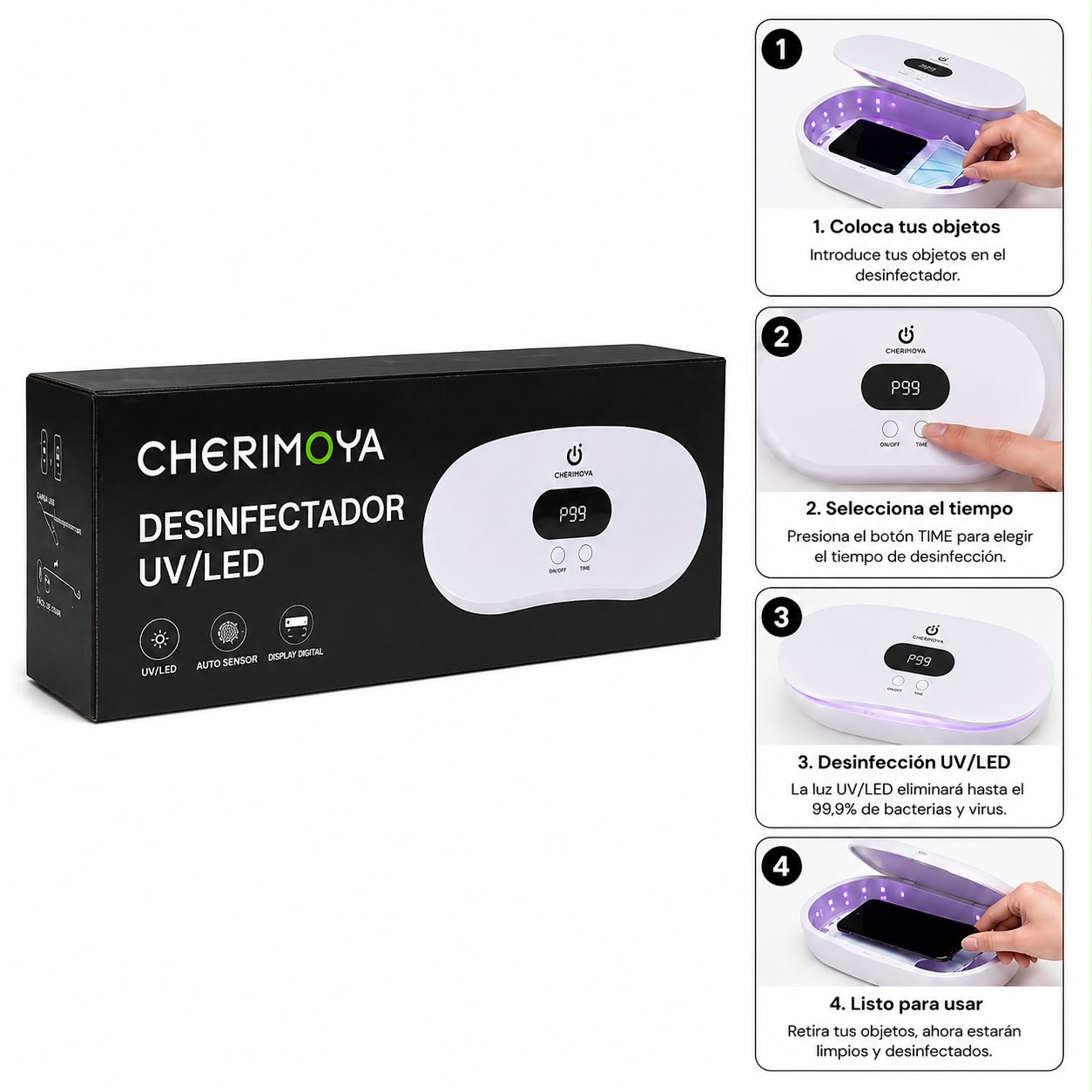 Higienizador Inalámbrico Uv/Led Cherimoya