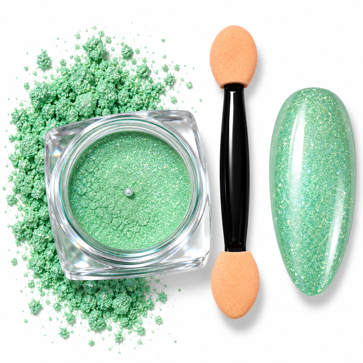 Efecto Perlado Traslúcido Verde