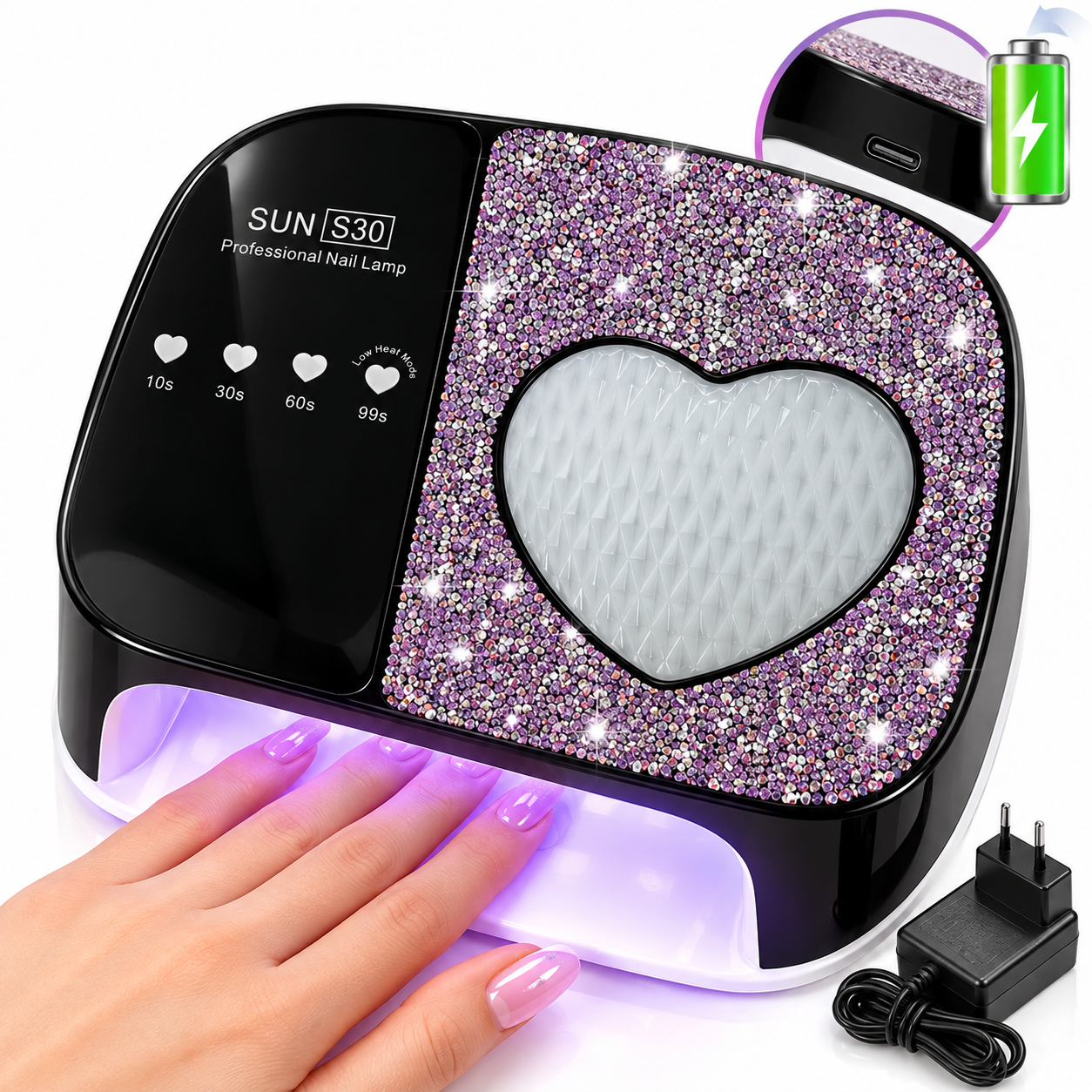 Lámpara Inalámbrica sun s30 108w Negra