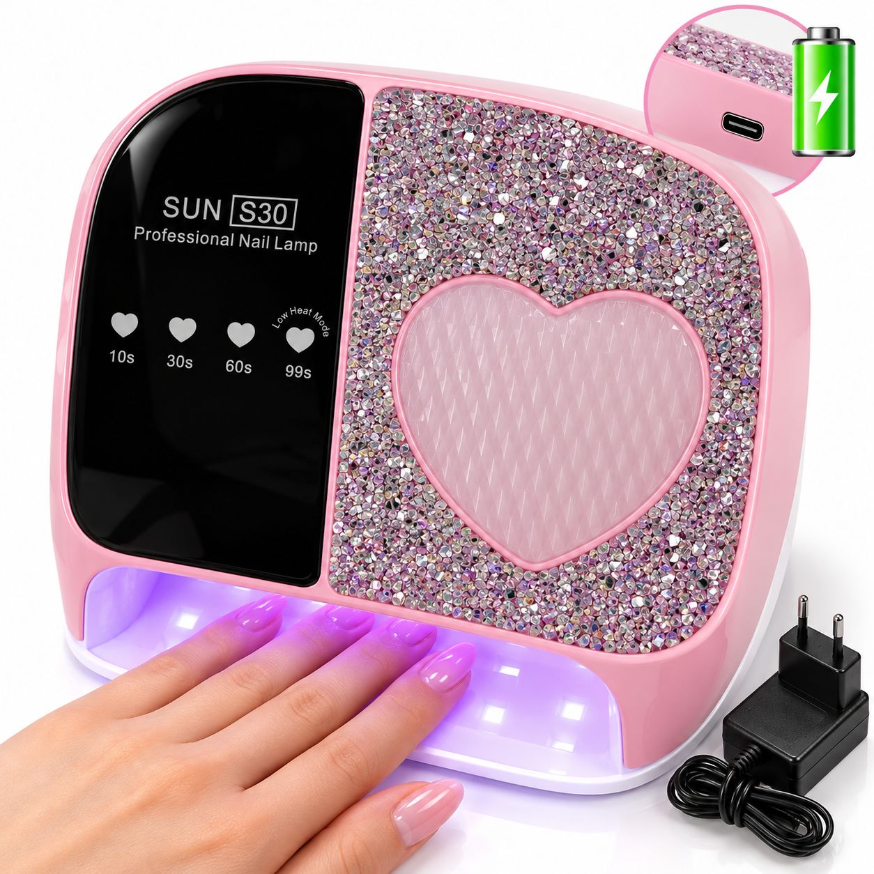 Lámpara Inalámbrica Sun S30 108w 36 Leds Rosada